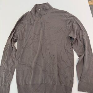 Reiss Men's Charcoal Zip-Up Sweater